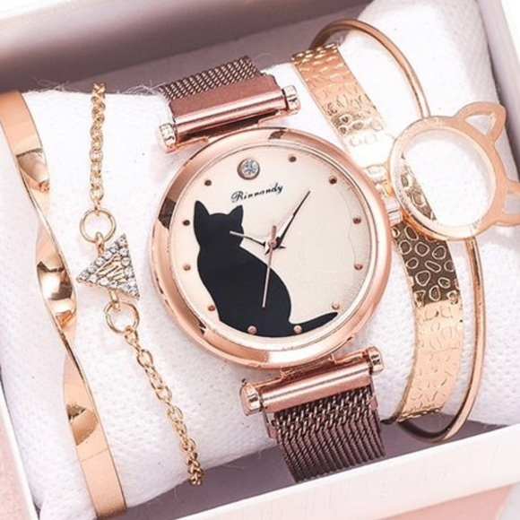 🐈‍⬛🐈‍⬛ Cat Watch and Bracelet Set 🐈‍⬛🐈‍⬛ - Picture 11 of 16
